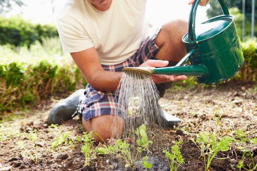Photograph of a Gardener Finchley team member working in a neighbourhood garden